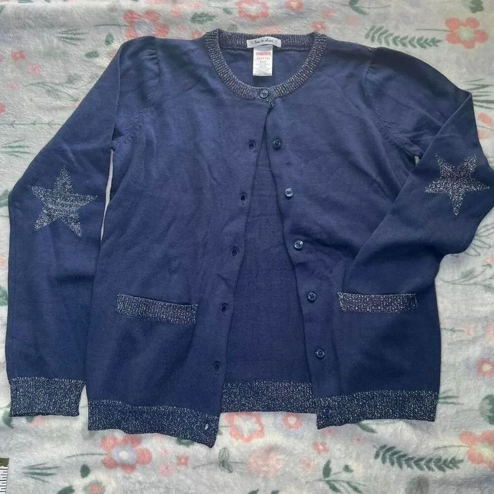 Gymboree Sparkly Glitter Cardigan L - Twee Cottage Fairy Whimsigoth Retro Office